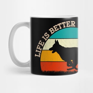 Life Is Better With A German Shepherd Vintage Mug